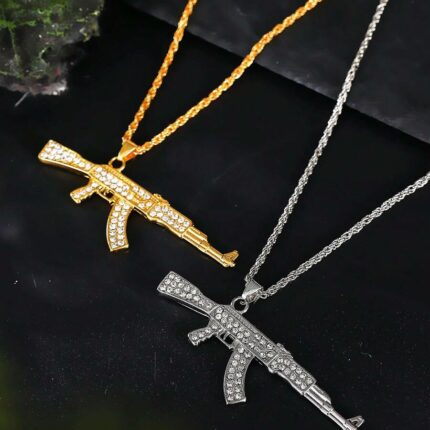 Vintage διαμάντι κολιέ χρυσό/ασημί