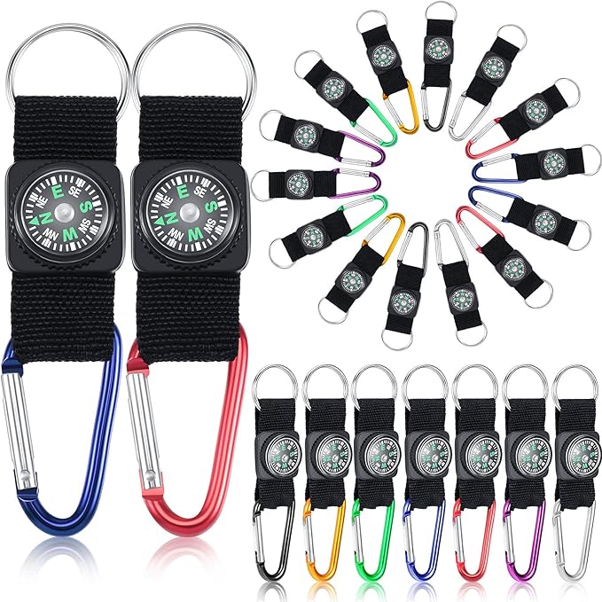 Κρίκος carabiner με πυξίδα μεγάλος